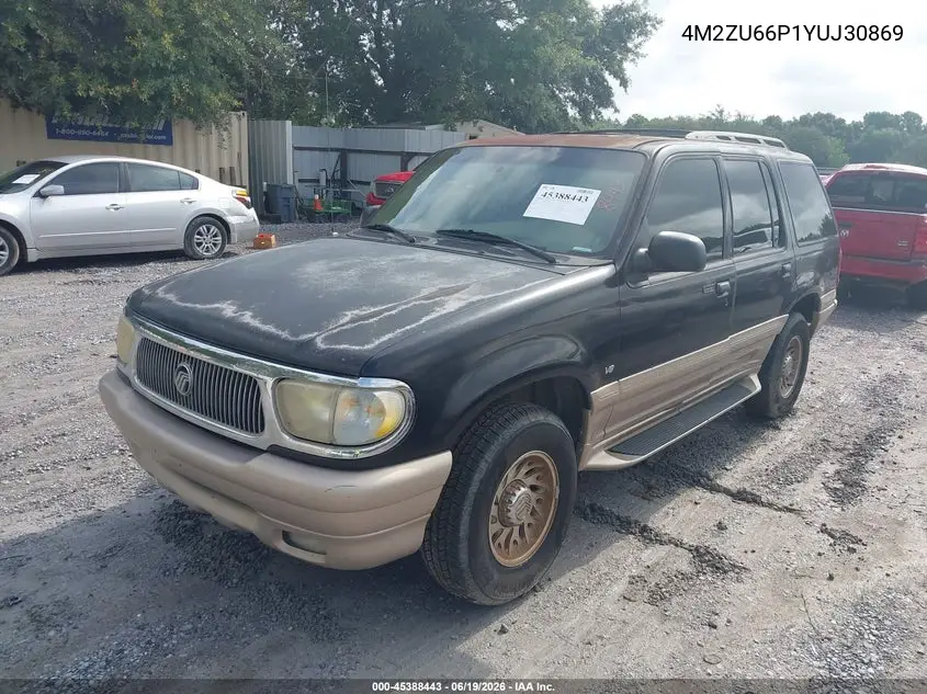 2000 Mercury Mountaineer VIN: 4M2ZU66P1YUJ30869 Lot: 45388443