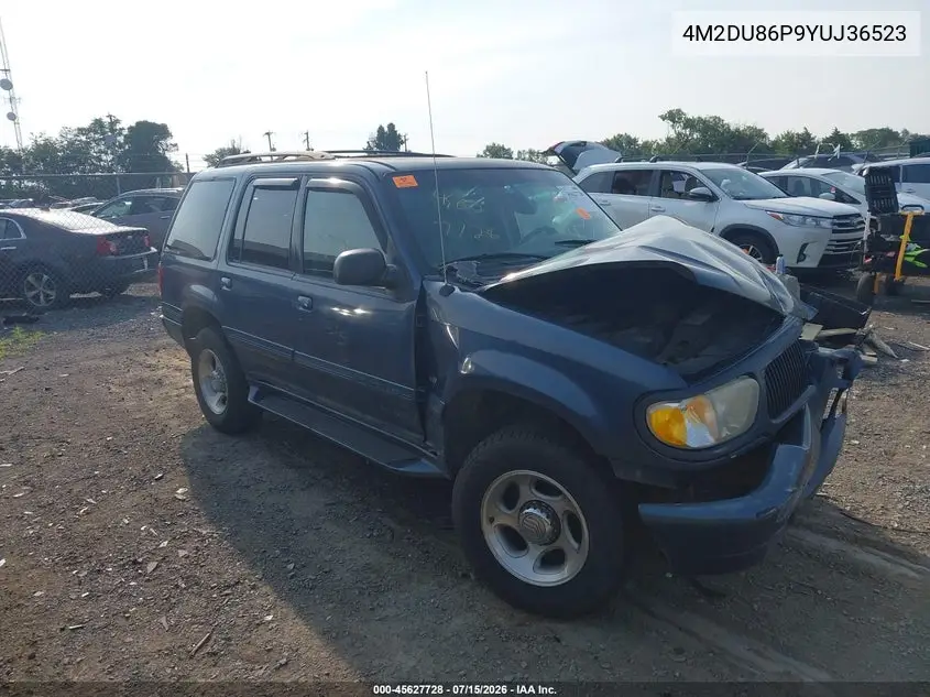 2000 Mercury Mountaineer VIN: 4M2DU86P9YUJ36523 Lot: 45627728