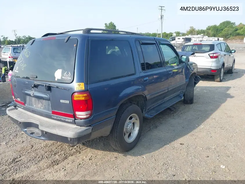 2000 Mercury Mountaineer VIN: 4M2DU86P9YUJ36523 Lot: 45627728