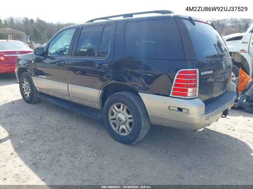2002 Mercury Mountaineer VIN: 4M2ZU86W92UJ37529 Lot: 44682427