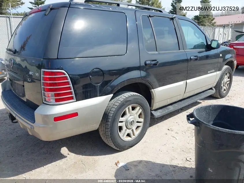 2002 Mercury Mountaineer VIN: 4M2ZU86W92UJ37529 Lot: 44682427
