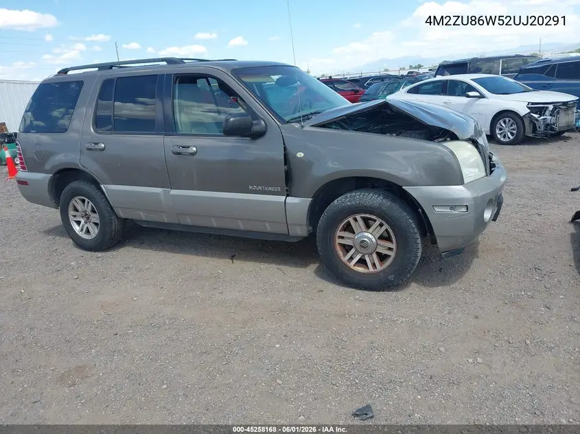 2002 Mercury Mountaineer VIN: 4M2ZU86W52UJ20291 Lot: 45258168