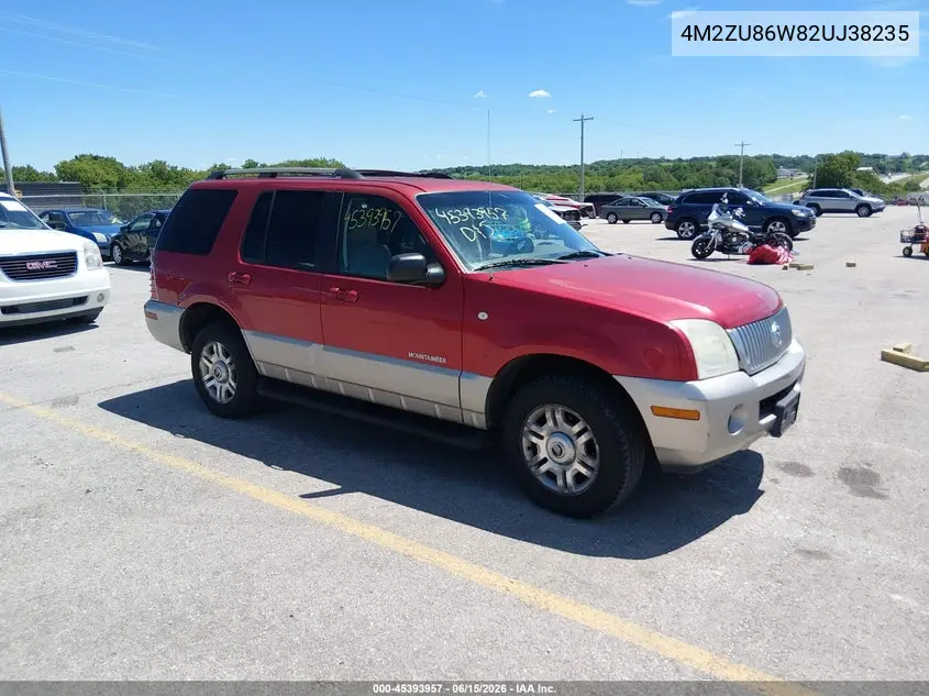 2002 Mercury Mountaineer VIN: 4M2ZU86W82UJ38235 Lot: 45393957