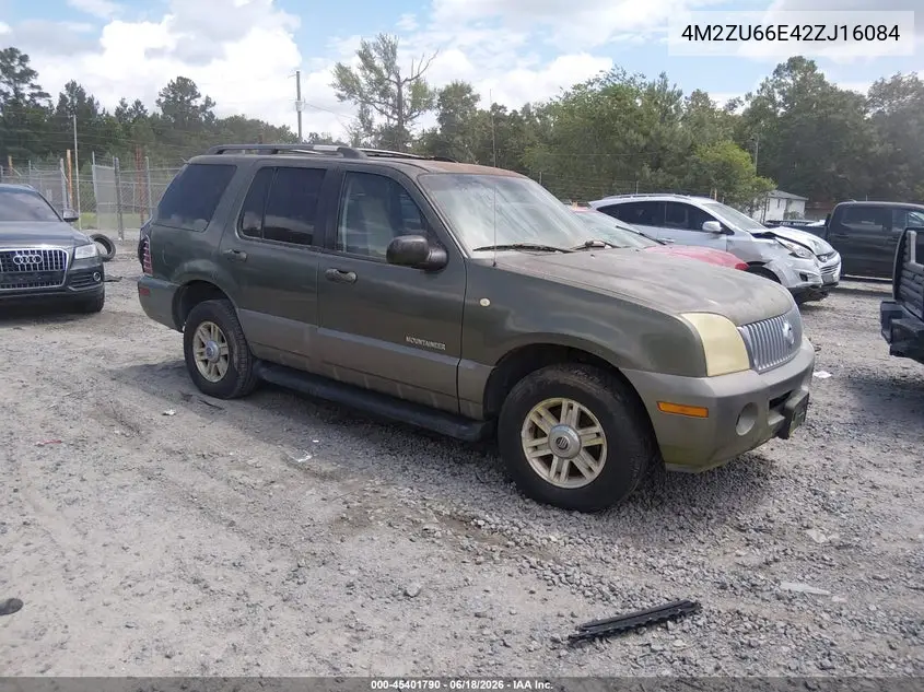 2002 Mercury Mountaineer VIN: 4M2ZU66E42ZJ16084 Lot: 45401790