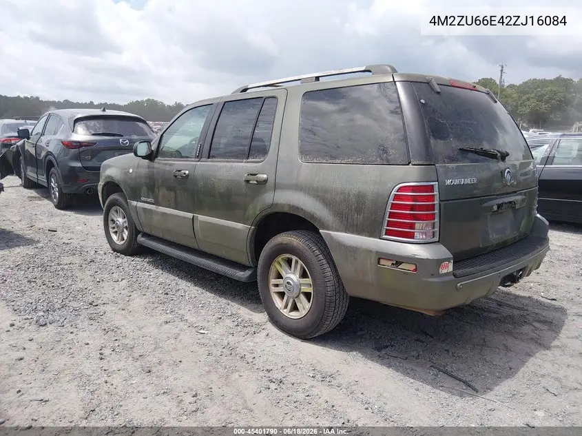 2002 Mercury Mountaineer VIN: 4M2ZU66E42ZJ16084 Lot: 45401790