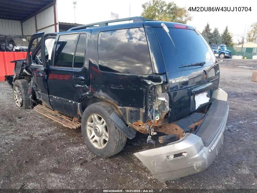 2003 Mercury Mountaineer VIN: 4M2DU86W43UJ10704 Lot: 43544929