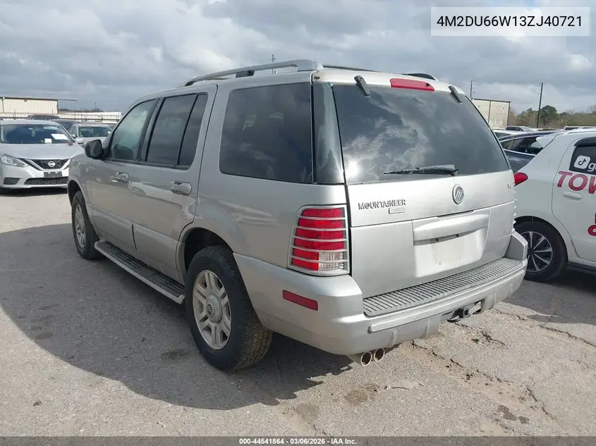 2003 Mercury Mountaineer VIN: 4M2DU66W13ZJ40721 Lot: 44541864
