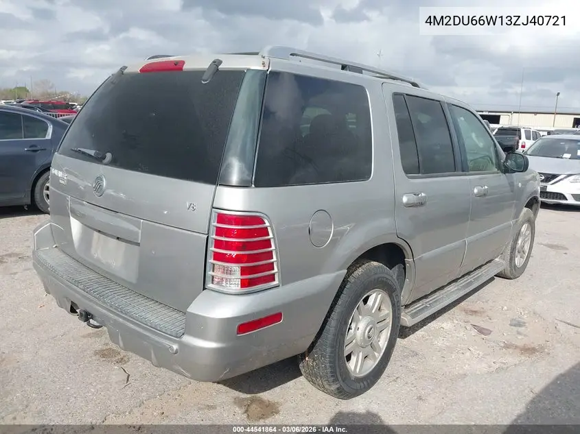 2003 Mercury Mountaineer VIN: 4M2DU66W13ZJ40721 Lot: 44541864