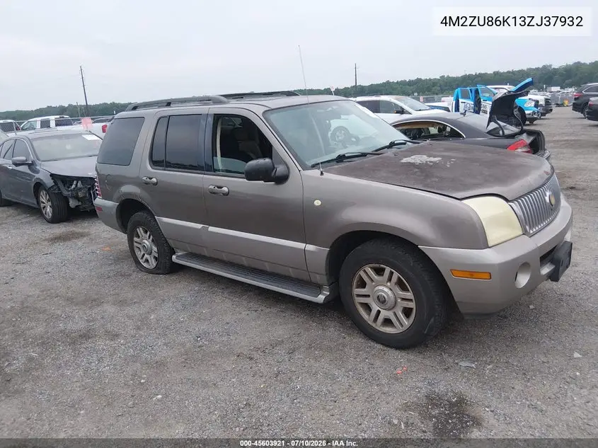 2003 Mercury Mountaineer VIN: 4M2ZU86K13ZJ37932 Lot: 45603921