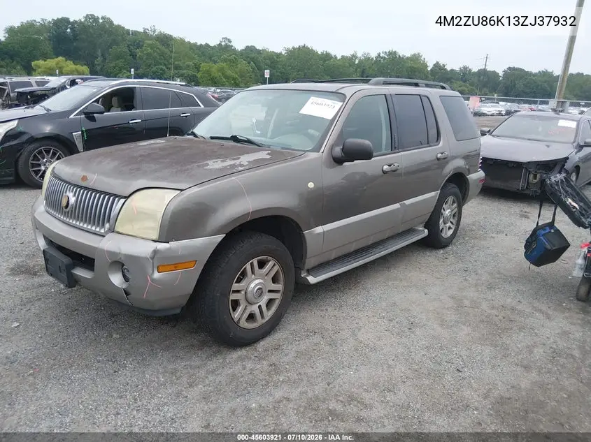 2003 Mercury Mountaineer VIN: 4M2ZU86K13ZJ37932 Lot: 45603921