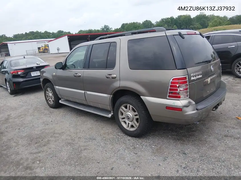 2003 Mercury Mountaineer VIN: 4M2ZU86K13ZJ37932 Lot: 45603921