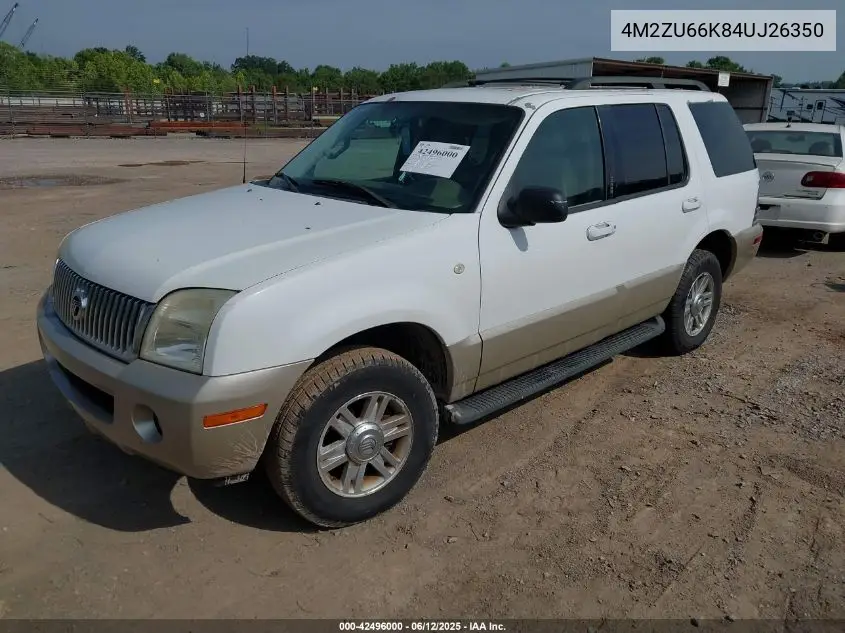 2004 Mercury Mountaineer VIN: 4M2ZU66K84UJ26350 Lot: 42496000