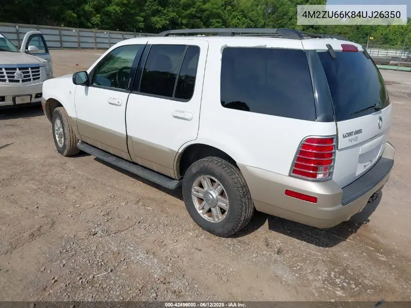 2004 Mercury Mountaineer VIN: 4M2ZU66K84UJ26350 Lot: 42496000