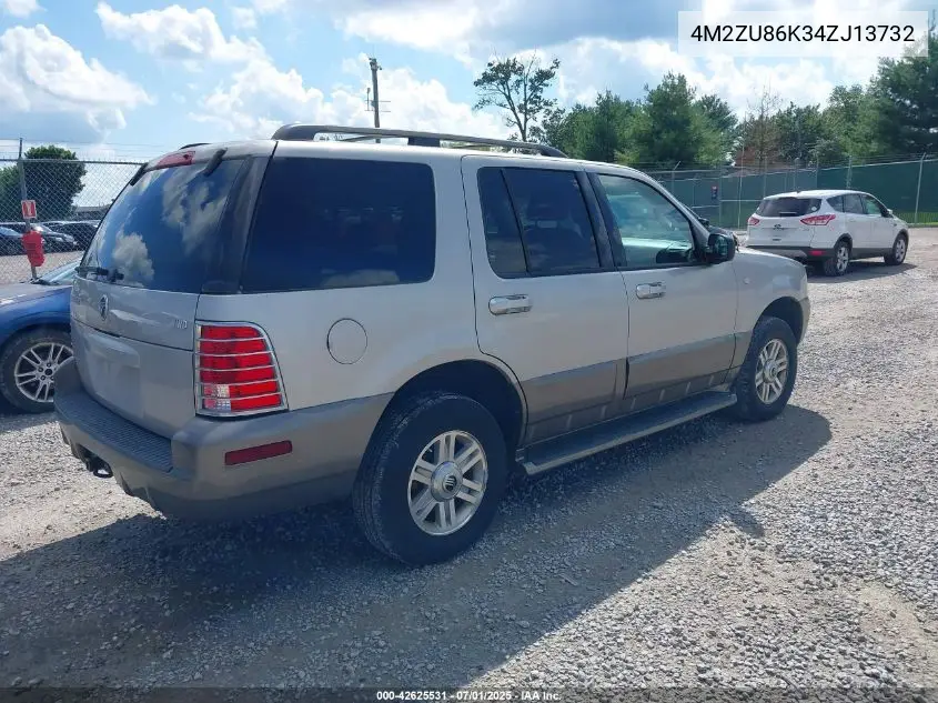 2004 Mercury Mountaineer VIN: 4M2ZU86K34ZJ13732 Lot: 42625531