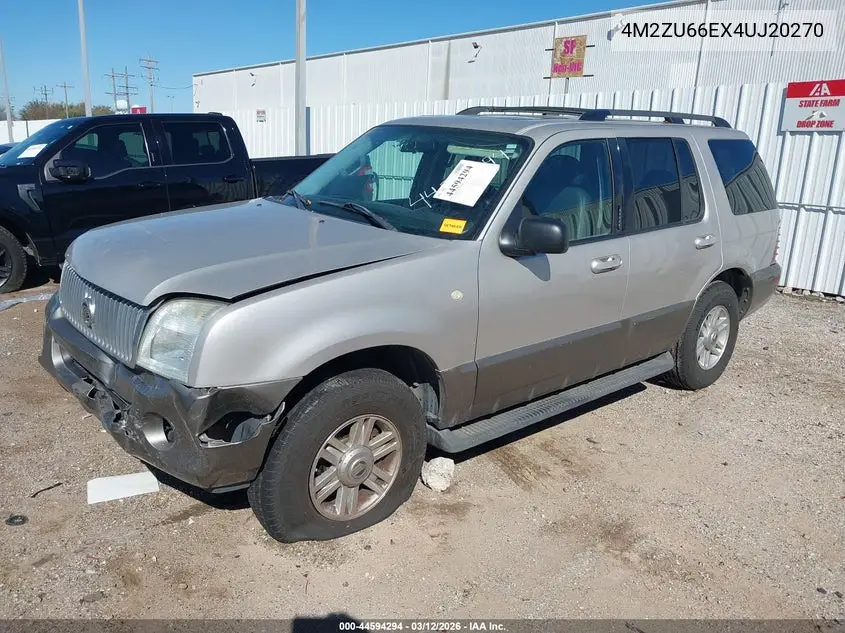2004 Mercury Mountaineer VIN: 4M2ZU66EX4UJ20270 Lot: 44594294