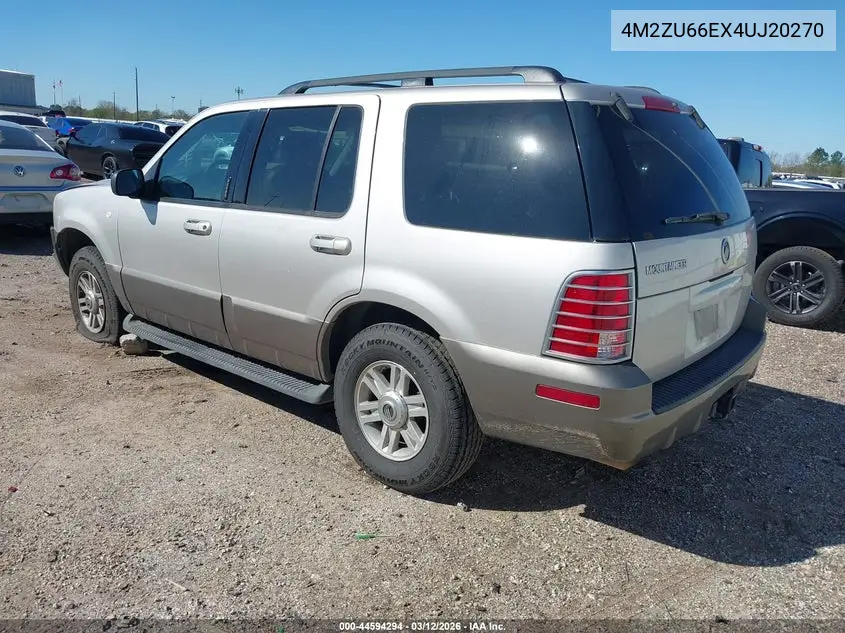 2004 Mercury Mountaineer VIN: 4M2ZU66EX4UJ20270 Lot: 44594294