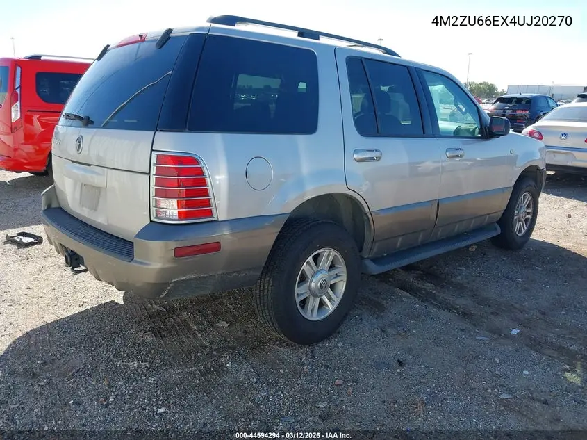 2004 Mercury Mountaineer VIN: 4M2ZU66EX4UJ20270 Lot: 44594294