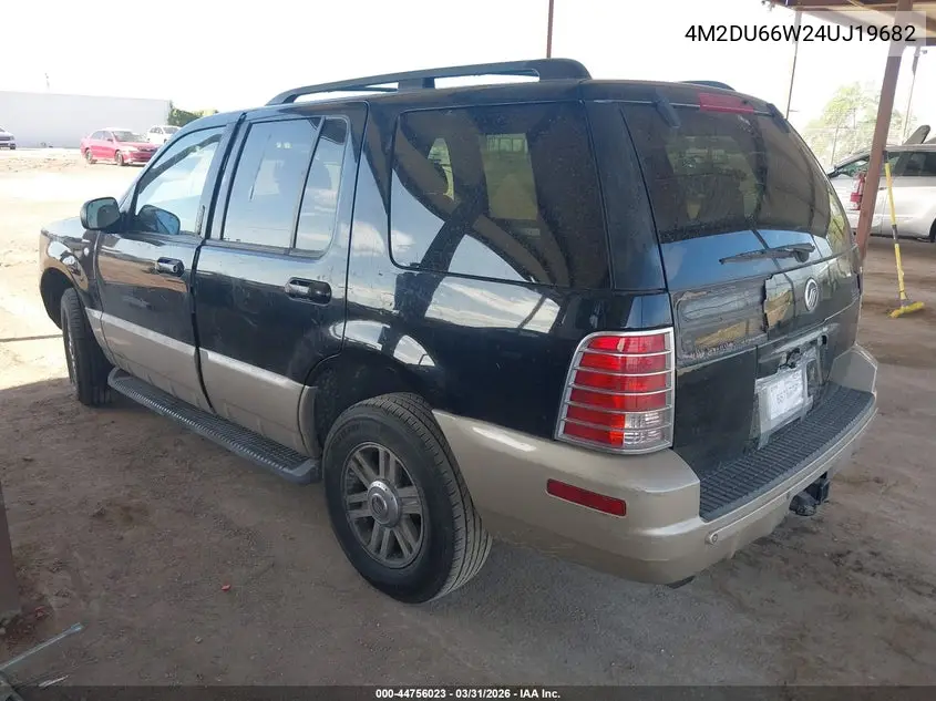 2004 Mercury Mountaineer VIN: 4M2DU66W24UJ19682 Lot: 44756023