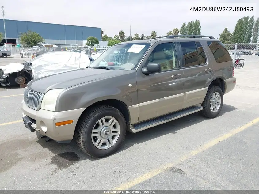 2004 Mercury Mountaineer VIN: 4M2DU86W24ZJ50493 Lot: 45090815