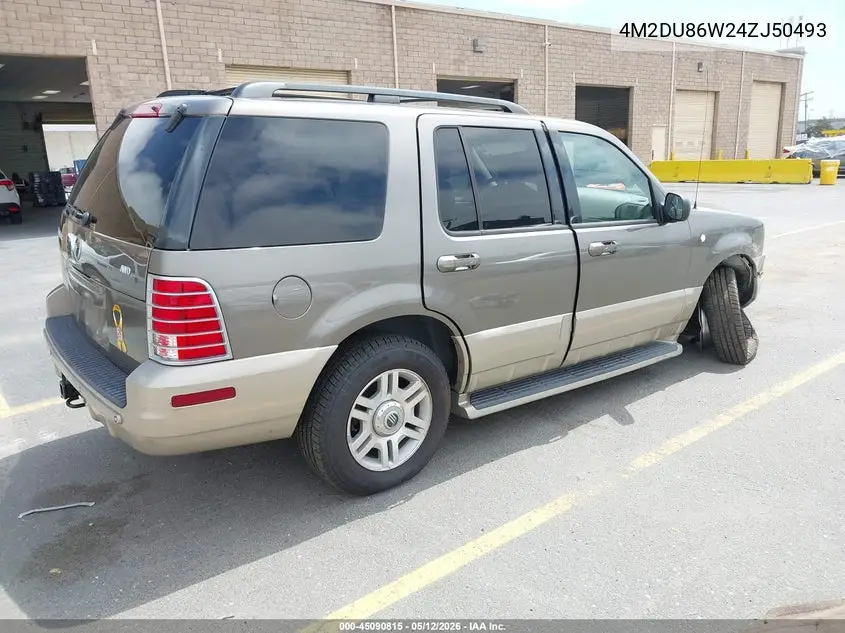 2004 Mercury Mountaineer VIN: 4M2DU86W24ZJ50493 Lot: 45090815