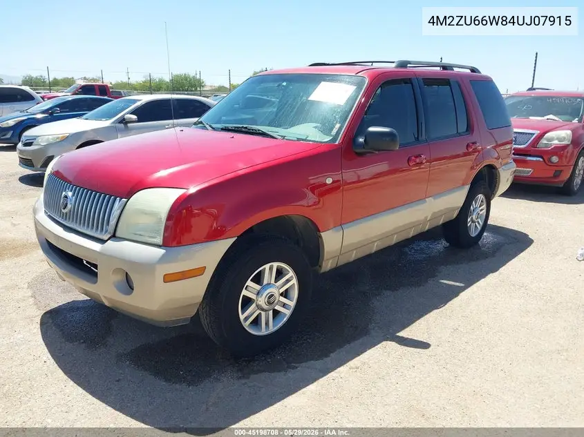 2004 Mercury Mountaineer VIN: 4M2ZU66W84UJ07915 Lot: 45198708