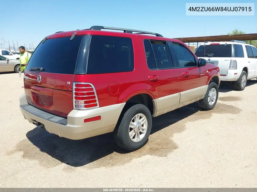 2004 Mercury Mountaineer VIN: 4M2ZU66W84UJ07915 Lot: 45198708