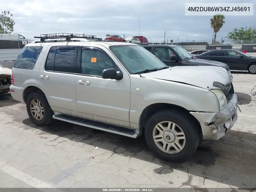 2004 Mercury Mountaineer VIN: 4M2DU86W34ZJ45691 Lot: 45200361