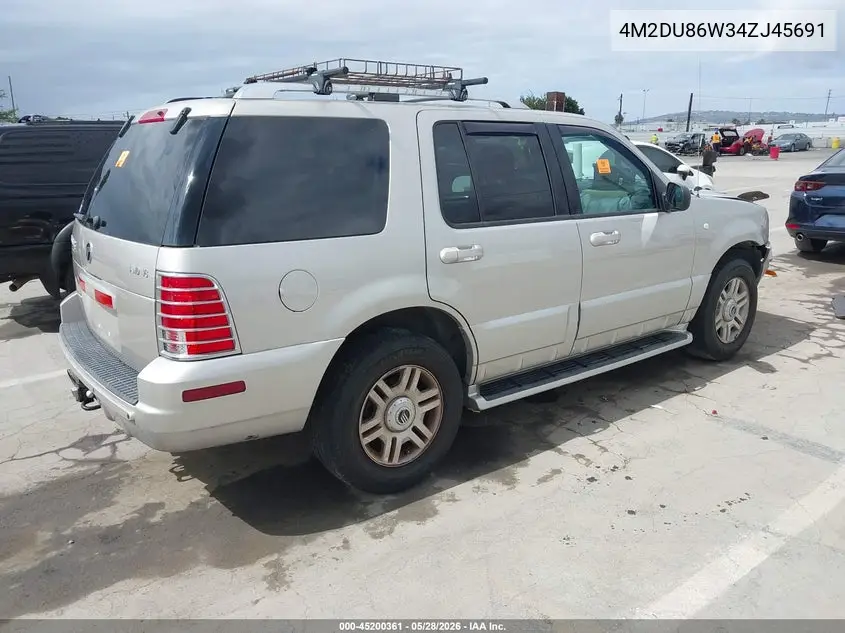 2004 Mercury Mountaineer VIN: 4M2DU86W34ZJ45691 Lot: 45200361