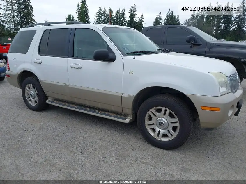 2004 Mercury Mountaineer VIN: 4M2ZU86E74ZJ42550 Lot: 45234507
