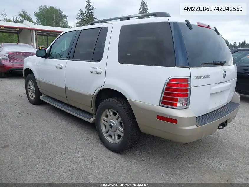 2004 Mercury Mountaineer VIN: 4M2ZU86E74ZJ42550 Lot: 45234507