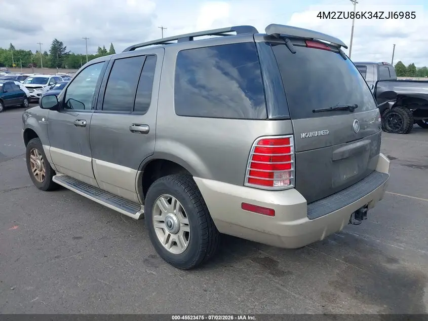 2004 Mercury Mountaineer VIN: 4M2ZU86K34ZJI6985 Lot: 45523475