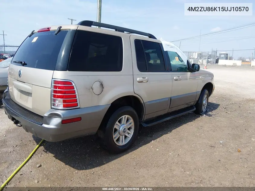 2005 Mercury Mountaineer VIN: 4M2ZU86K15UJ10570 Lot: 44672031