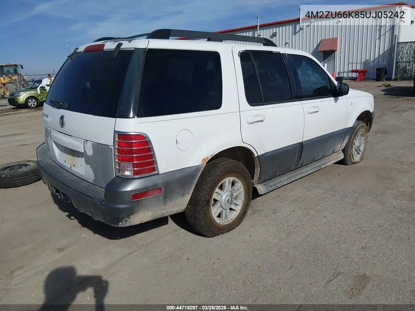 2005 Mercury Mountaineer VIN: 4M2ZU66K85UJ05242 Lot: 44719297