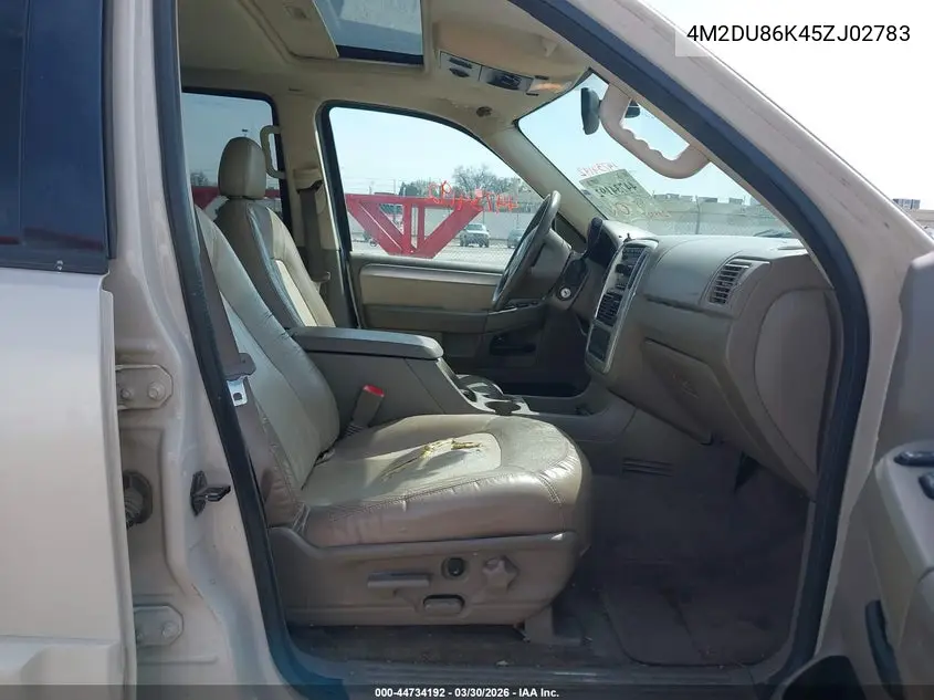 2005 Mercury Mountaineer VIN: 4M2DU86K45ZJ02783 Lot: 44734192