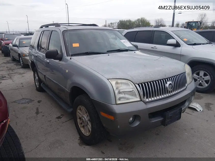 2005 Mercury Mountaineer VIN: 4M2ZU86EX5UJ05409 Lot: 44881203