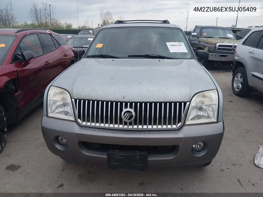 2005 Mercury Mountaineer VIN: 4M2ZU86EX5UJ05409 Lot: 44881203