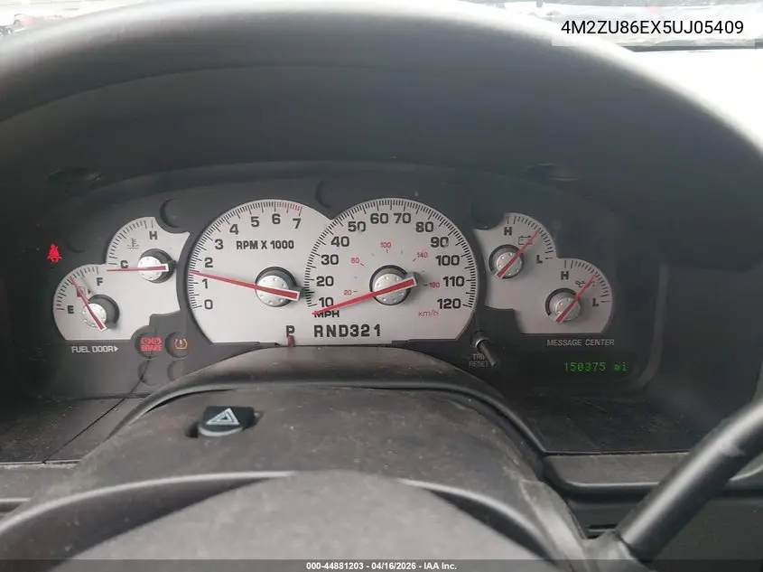 2005 Mercury Mountaineer VIN: 4M2ZU86EX5UJ05409 Lot: 44881203
