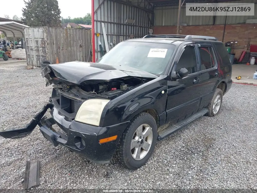 2005 Mercury Mountaineer VIN: 4M2DU86K95ZJ12869 Lot: 45089769