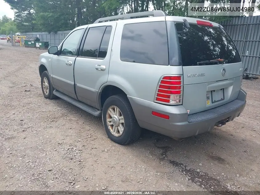 2005 Mercury Mountaineer VIN: 4M2ZU86W85UJ04980 Lot: 45491421