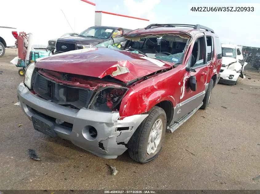 2005 Mercury Mountaineer VIN: 4M2ZU66W35ZJ20933 Lot: 45593327