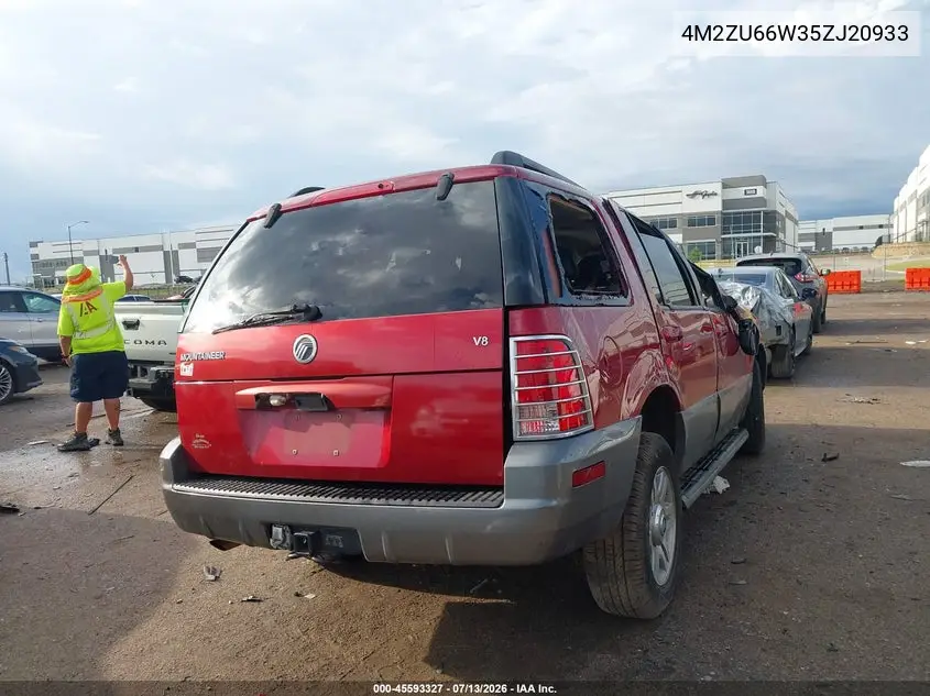2005 Mercury Mountaineer VIN: 4M2ZU66W35ZJ20933 Lot: 45593327