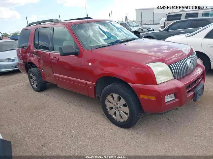2006 Mercury Mountaineer Convenience VIN: 4M2EU46E56UJ00577 Lot: 45259986