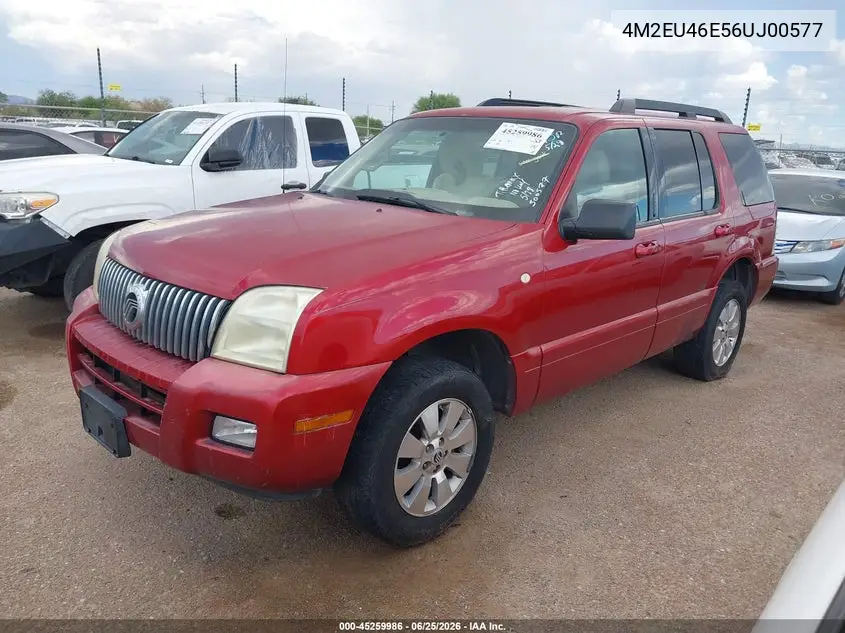 2006 Mercury Mountaineer Convenience VIN: 4M2EU46E56UJ00577 Lot: 45259986