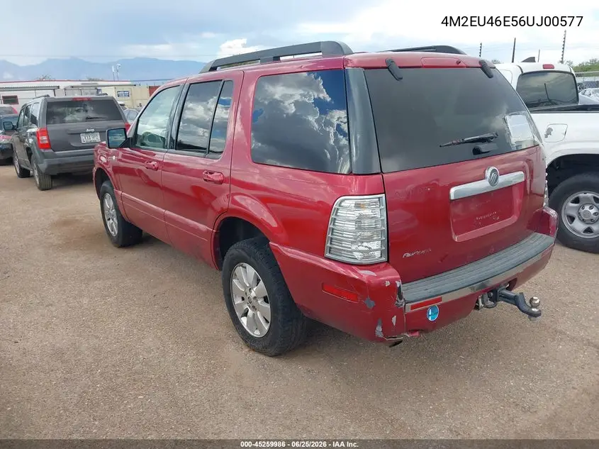 2006 Mercury Mountaineer Convenience VIN: 4M2EU46E56UJ00577 Lot: 45259986