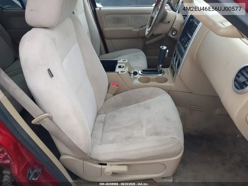 2006 Mercury Mountaineer Convenience VIN: 4M2EU46E56UJ00577 Lot: 45259986