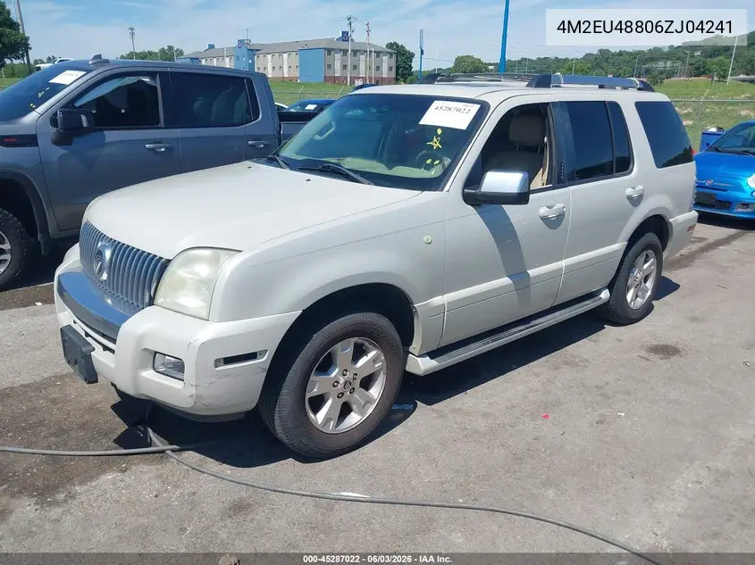 2006 Mercury Mountaineer Premier VIN: 4M2EU48806ZJ04241 Lot: 45287022