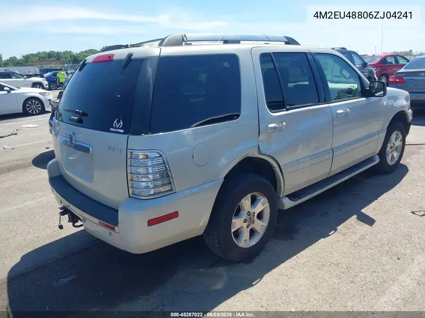 2006 Mercury Mountaineer Premier VIN: 4M2EU48806ZJ04241 Lot: 45287022