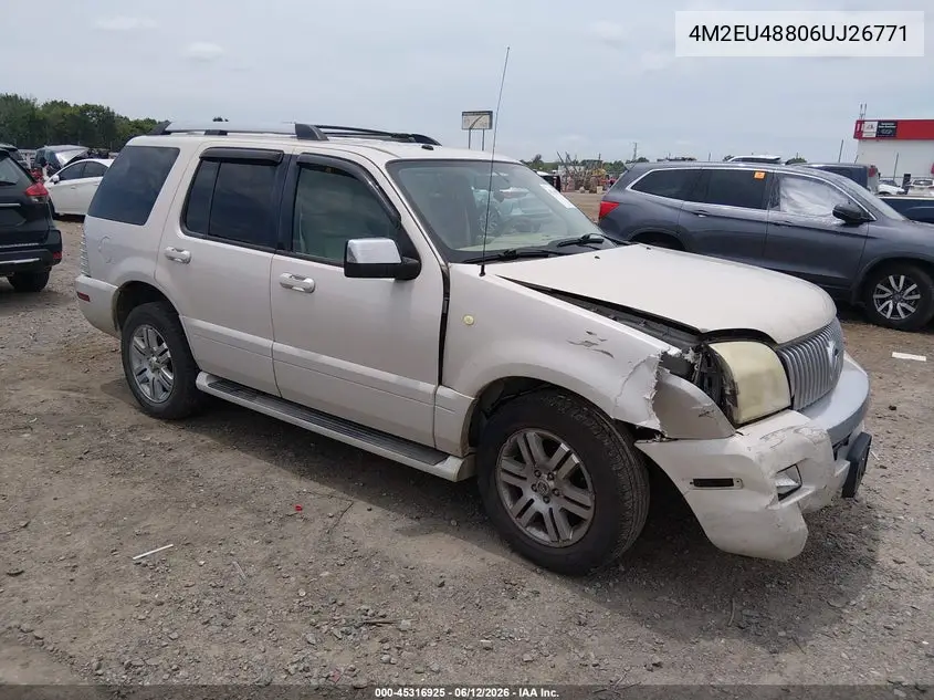2006 Mercury Mountaineer Premier VIN: 4M2EU48806UJ26771 Lot: 45316925