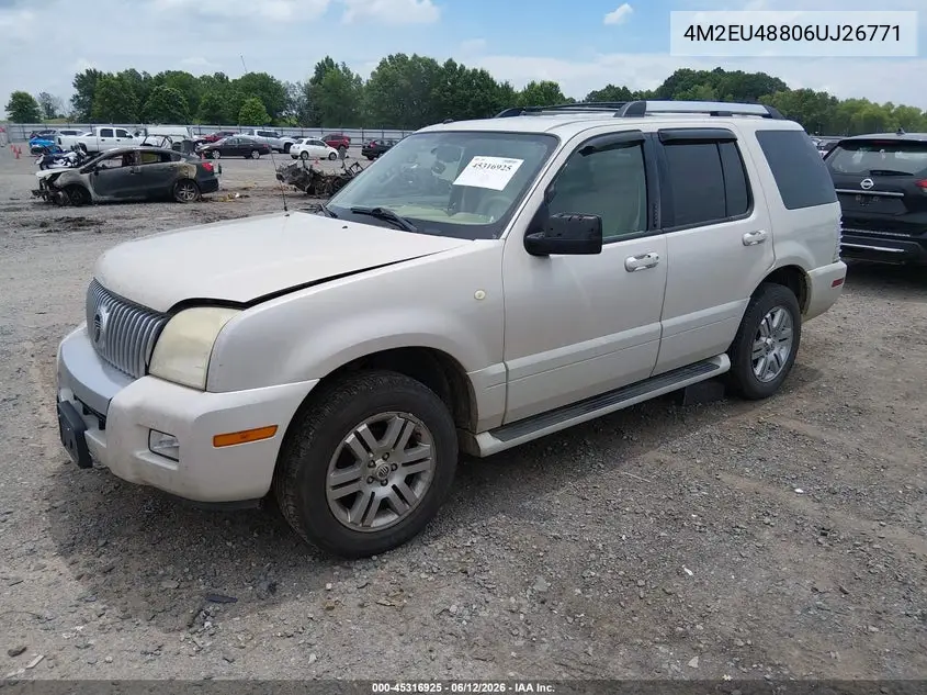 2006 Mercury Mountaineer Premier VIN: 4M2EU48806UJ26771 Lot: 45316925
