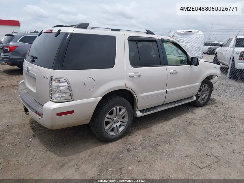 2006 Mercury Mountaineer Premier VIN: 4M2EU48806UJ26771 Lot: 45316925